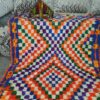Authentic Moroccan Boucherouite Rug - Handmade Colorful Bohemian Tapestry for Eclectic Home Decor - Image 9