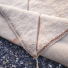 Handmade Off White Moroccan Beni Mrirt Rug with Terracotta Lines - Image 3